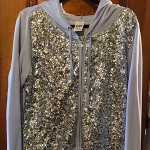 VS Pink Full Zip Sparkle Jacket